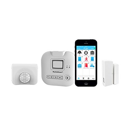 Skylink SK-150 Basic Starter Kit Connected Wireless Alarm Security and Home Automation System, Ios Iphone Android Smartphone, Echo Alexa and Ifttt Compatible with No Monthly Fees. , White