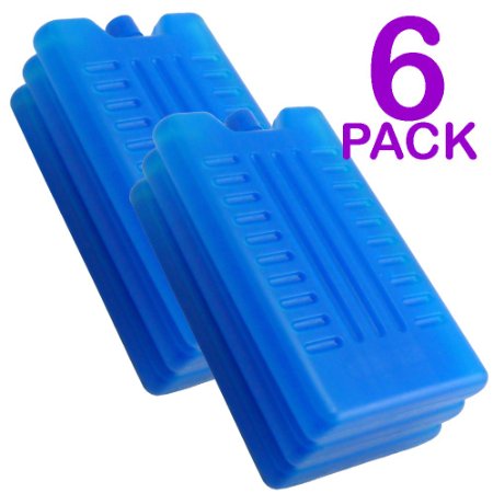 Pack of 3/6 - Freezer Blocks - Use With a Cool Bag For Added Cooling - Cools & Keeps Food Fresh