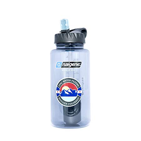 Epic Nalgene OG | Water Filtration Bottle | Wide Mouth 32 oz | American Made Bottle | USA Made Filter Removes 99.99% of Tap Water Contaminants Lead Chlorine Chromium 6 Arsenic Chloroform