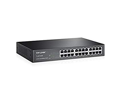 TP-Link 24-Port Fast Ethernet Unmanaged Switch | Plug and Play | Desktop/Rackmount | Metal | Fanless | Limited Lifetime (TL-SF1024D)