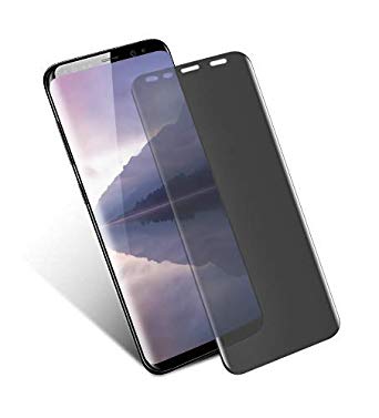 S9 Plus Screen Protector, Privacy Tempered Glass [3D Curved][Case Friendly] [9H Hardness ] Anti-Spy Screen Protector Compatible Samsung Galaxy S9 Plus (Black 1)