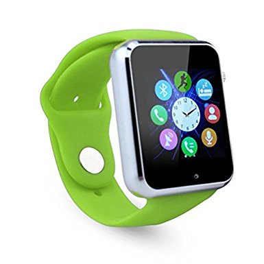 FATMOON Smart Watch Phone, Bluetooth Unlocked Watch Cell Phone with 1.54 Inch Screen GSM 2G for Android iPhone,Samsung Galaxy Note series,Nexcus,HTC etc (Green)