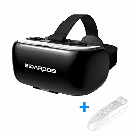 SIDARDOE 3D VR Headset, Virtual Reality Goggles with Bluetooth Remote Controller, 5th Generation VR Glasses BOX