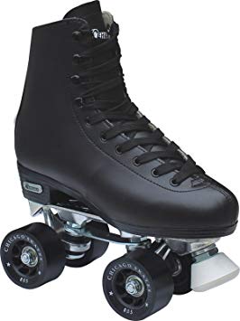 Chicago Men's Leather Lined Rink Roller Skate, Black