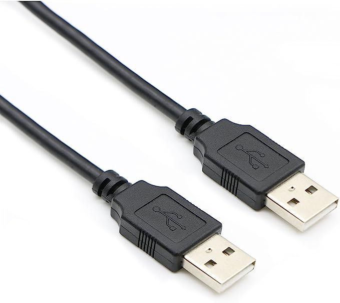 PASOW USB 2.0 Type A Male to Type A Male Extension Cable AM to AM Cord Black (6Feet/2M)