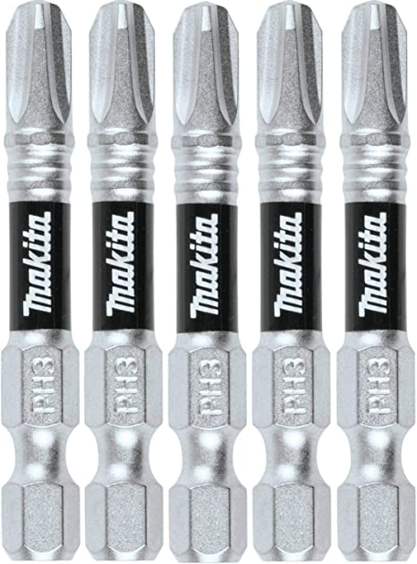 Makita E-00929 Impact XPS #3 Phillips 2" Power Bit, 5/pk