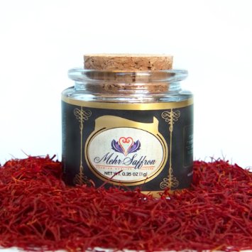 Mehr Saffron, Premium All Red Saffron / 1-gram Corked Jar