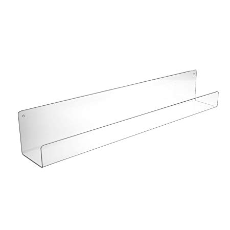 SOURCEONE.ORG Source One Premium Clear Acrylic Floating Wall Mount Shelves Perfect for Books, Magazines, Displaying Items. Pre Drilled (1, 36 Inch)