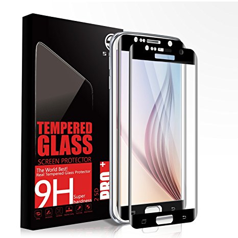 Galaxy S6 Edge Plus Glass Screen Protector SGIN, [2Pack Black]Highest Quality Premium Tempered Glass Anti-Scratch, Clear HD Screen Film for Galaxy S6 Edge Plus(Full Screen Coverage)