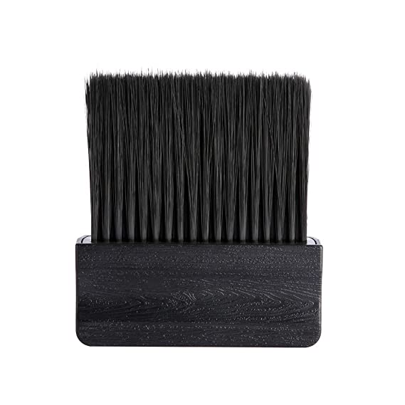 Barber Brush Neck Duster Brush for Hair Cutting, Soft Neck Cleaning Brush, Professional Salon Tool Black