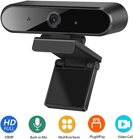 ZasLuke Webcam, 1080P HD Web Camera with Noise Reduction Microphone, USB Webcam with Beauty Mode, PC Streaming Webcam for Video Calling/Conferencing/Recording/Online Teaching