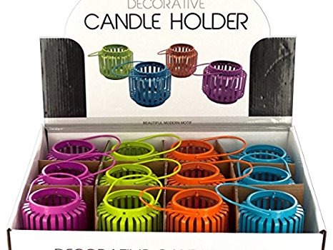 Decorative Metal Candle Holder Countertop Display - Pack of 12