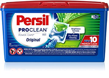 Persil ProClean Power-Caps Laundry Detergent, Original Scent, Tub, 40 Count