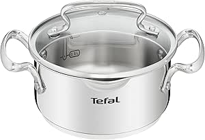 Tefal Duetto   Kochtopf 16 cm Edelstahl Induktion mit Glasdeckel (Duetto , 16 cm)