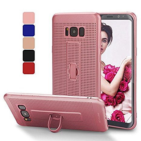 Galaxy S8 case, Samsung Galaxy s8 Phone Cases with Ring Holder Protective Soft TPU Ultra Slim Breathable Heat-realease Mesh Case for Galaxy S8