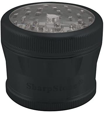 2.5 Sharpstone Version 2.0 4pc Clear Top Grinder - New, Improved & Redesigned! (Black) by Sharpstone