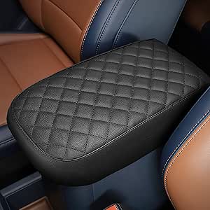 JOYTUTUS Center Console Cover Compatible with Ford Maverick 2024 2023 2022 Leather Armrest Cover Center Console Cushion Ford Maverick Accessories