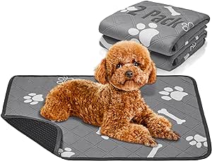 Petbank Washable Pee Pads for Dogs 2-Packs - Reusable Puppy Pads High Absorbency Non-Slip Pet Training Pads Waterproof Dog Mats for Breeding Playpen Potty Crate