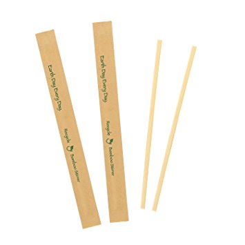 Royal 7" Kraft Paper Wrapped Bamboo Stir Sticks Package of 500