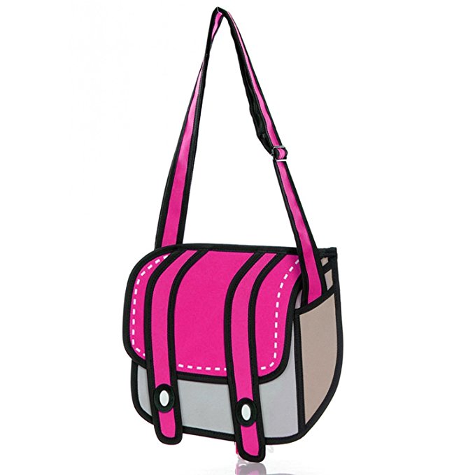 ANKKO Special 3D Style Drawing Cartoon Messenger Bag Women Crossbody Bag