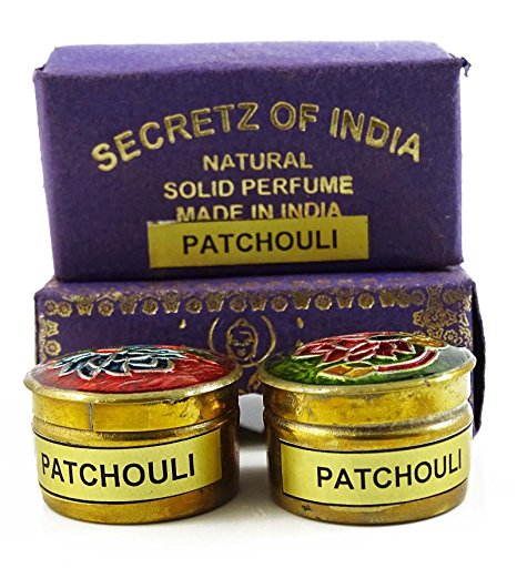 Natural Patchouli Fragrance Solid Perfume Body Musk Natural Mini Brass Jar 4g