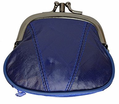 100% Leather Change Purse with Clasp