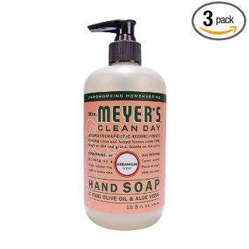 Mrs. Meyer's Hand Soap, Geranium, 12.5 Fluid Ounce (Pack of 3)