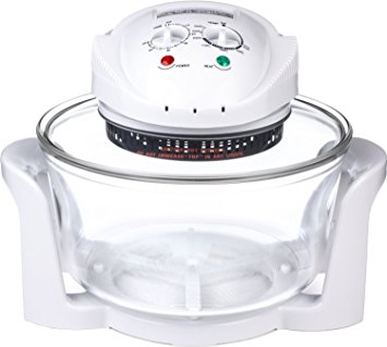 Andrew James Halogen Oven In White, 1300 Watts, 12 Litre Capacity With Replaceable Spare Bulb And Full Accessories Pack