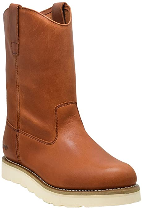 Golden Fox 12" Work Boot Pull On Wellington Wedge Lightweight Outsole for Construction Farming and Ranching
