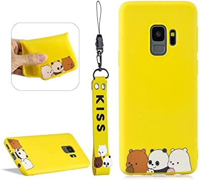 LCHDA For Samsung Galaxy S9 Plus 3D Cartoon Case,Samsung Galaxy S9 Plus Cute Squishy Cat Animal Print Pattern Kawaii Soft Silicone Protective Back Phone Cover Skin For Teen Girls Boys - Bear