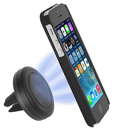 KANGVO Universal Air Vent Magnetic Car Mount Holder with Fast Swift-Snap Technology for Smartphones, Black