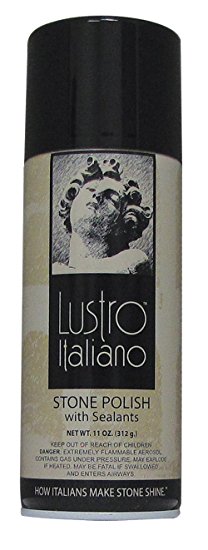 Lustro Italiano Stone Polish with Sealants, 11-Ounce Aerosol
