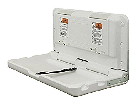 ECR4Kids Horizontal Commercial Baby Changing Station with 500 Disposable Liners, White Granite