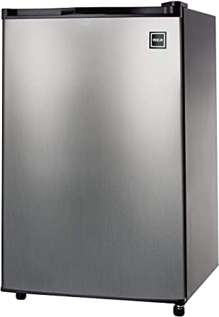 RCA 4.5 Cu Ft Single Door Mini Fridge RFR465, Stainless Steel