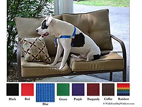 No-Choke No-Pull Front-Leading Dog Harnesses, Original Edition, Sizes From 5 to 250 Pounds, 8 Colors