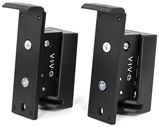 VIVO Black Dual Speaker Wall Mount Designed for SONOS Play 1 Brackets - Adjustable Mounting for 2 Play:1 Audio Speakers (MOUNT-PLAY1B)