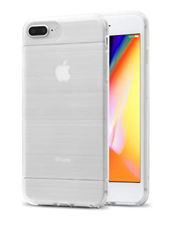 iPhone Case for iPhone 8, 7, 6S, 6 (Plus Sizes Only) - by TalkWorks | Clear Hardshell Protective Cell Phone Case with Border Edge Bumper for Apple iPhone Plus Sizes (8, 7, 6S, 6)
