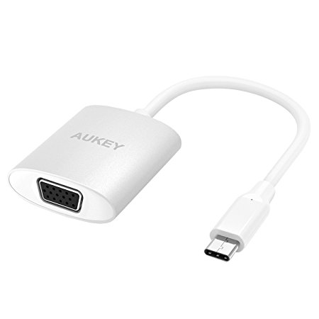 AUKEY USB C to VGA Adapter Aluminum Built for MacBook, Chromebook and More