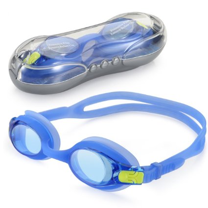 Kids Swim Goggles, Ushake Anti-fog UV Protection Swimming Goggles for Kids and Early Teens