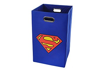 Superman Logo Folding Laundry Basket, Blue