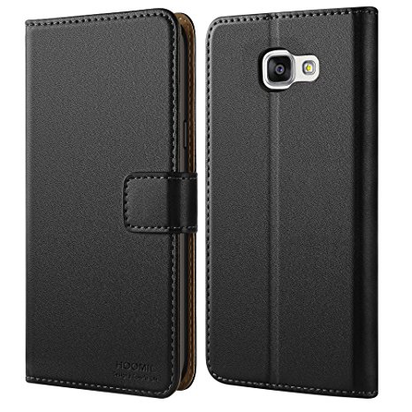 Galaxy A3 2016 Case - HOOMIL Premium Leather Case for Samsung Galaxy A3 2016 Phone Cover (Black)
