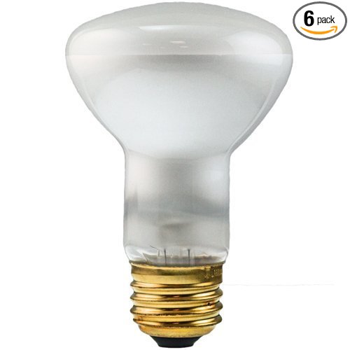 LuxRite 20870 50W 120V R20 Incandescent Flood Light Bulb, 6 Pack