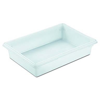 Rubbermaid Commercial 3508WHI Food/Tote Box, 8.5gal, 26w x 18d x 6h, White