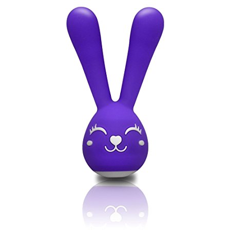 Nancy Two-Ended Pulsation (motor in both ears) Cordless Rechargeable Waterproof Body Bunny Massager with Multi-Speed (Purple) – 1 Year Warranty