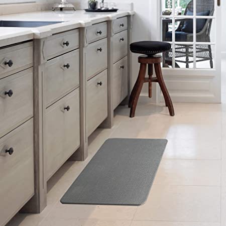 iCustomRug Ergonomic Anti Fatigue Kitchen Mat for Comfort While Standing in Kitchen, Bathroom, Workstation 18"X30" Glitters Grey
