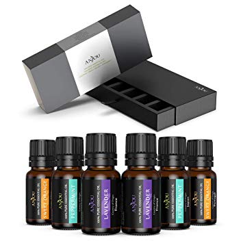 Anjou Essential Oils Set, 100% Pure Aromatherapy Oils, 6 Pack 10mL Therapeutic Grade Scented Oils - Lavender, Peppermint and Sweet Orange