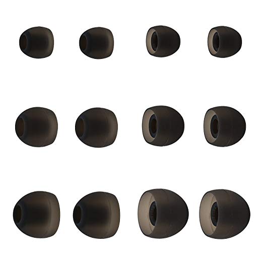 12 Pieces Samsung Earbud Covers Teemade Silicone Tips Replacement Ear Gels Buds for Samsung S8 AKG Earbuds (Gray)