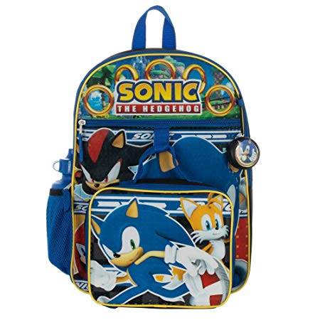 Kids Sonic Backpack 5-Piece Combo School Supplies Set