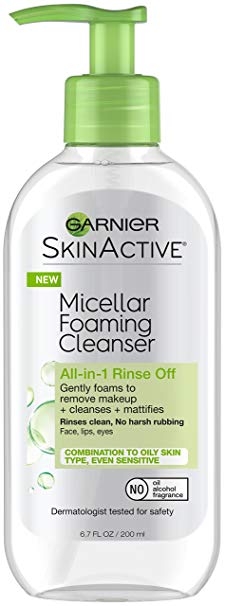 Garnier SkinActive Micellar Foaming Face Wash for Oily Skin, 6.7 fl. oz.