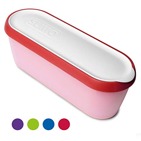 SUMO Ice Cream Containers: Insulated Ice Cream Tub for Homemade Ice-Cream, Gelato or Sorbet - Dishwasher Safe - 1.5 Quart Capacity [Red, 1-Pack]